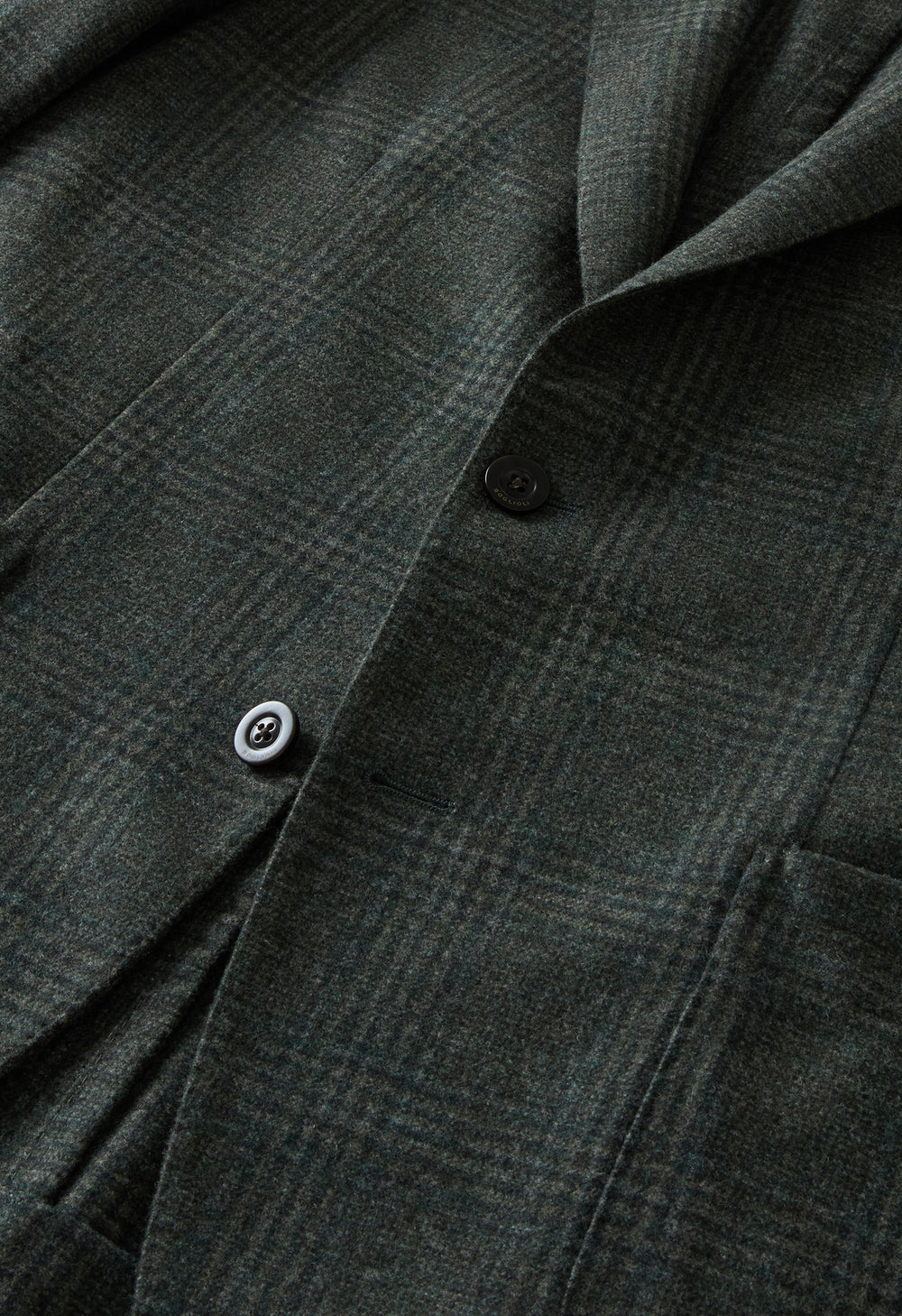 Grüne K-Jacket aus weichem Glencheck-Flanell