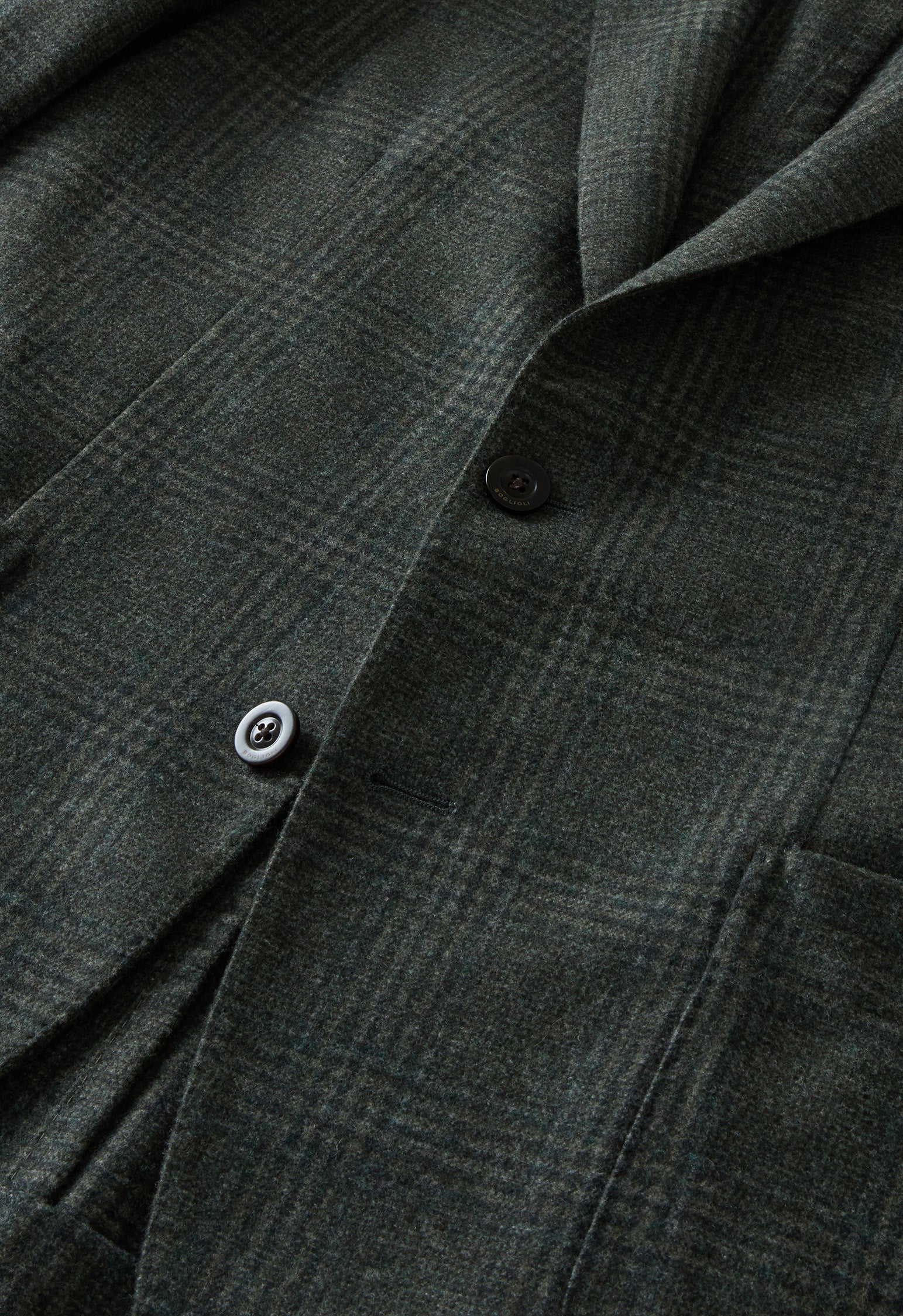 Grüne K-Jacket aus weichem Glencheck-Flanell