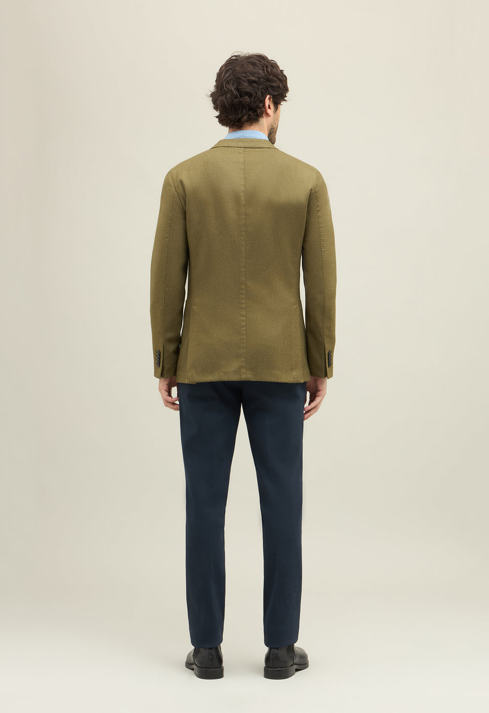 Green Garment Dyed Wool K-Jacket