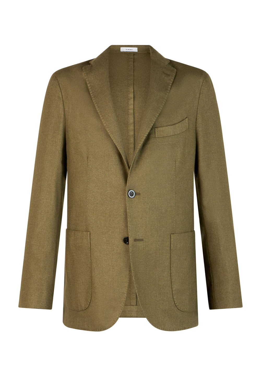 Green Garment Dyed Wool K-Jacket