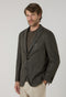 Brown Garment Dyed Wool Herringbone K-Jacket