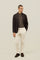 Brown Garment Dyed Wool Herringbone K-Jacket