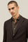 Brown Garment Dyed Wool Herringbone K-Jacket