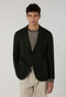 Brown Garment Dyed Wool Herringbone K-Jacket