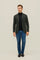 Green Garment Dyed Wool Herringbone K-Jacket