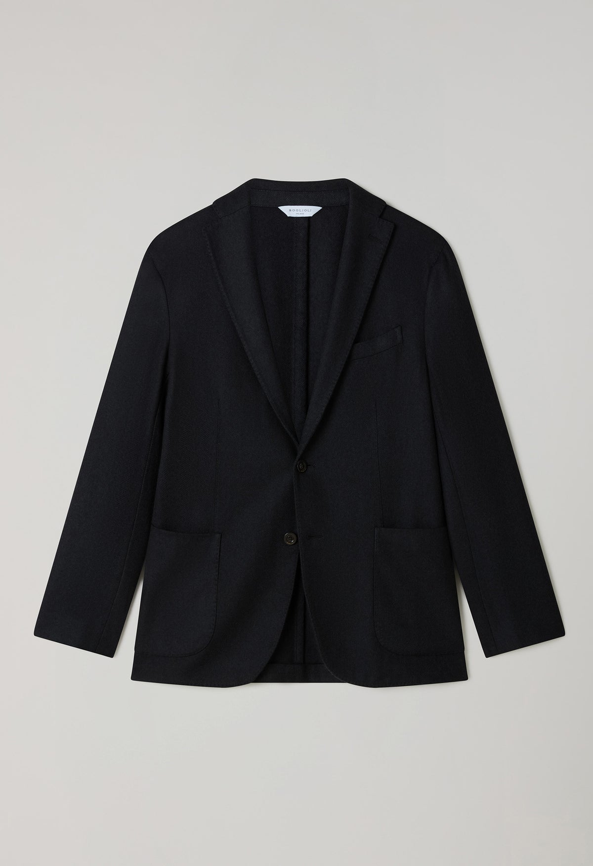 Dark Grey Garment Dyed Wool Herringbone K-Jacket