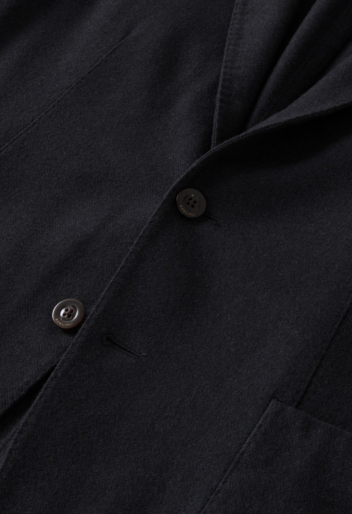 Dark Grey Garment Dyed Wool Herringbone K-Jacket