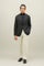 Dark Grey Natural Stretch Honeycomb Wool K-Jacket