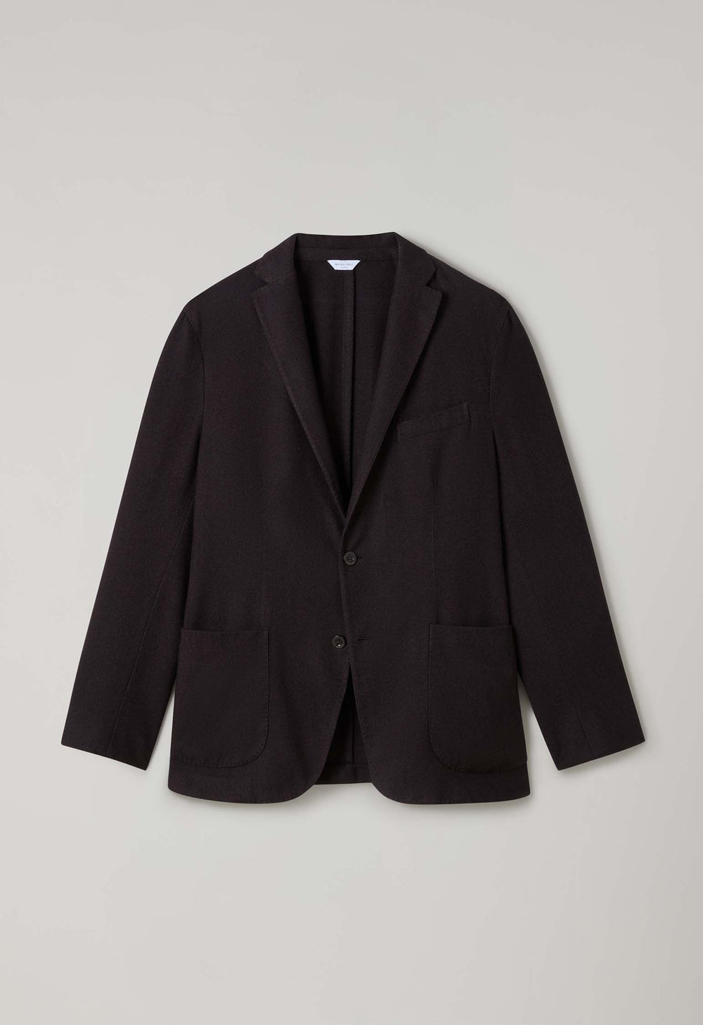 Braune, stückgefärbte K-Jacket aus 14-Mikron-Wolle