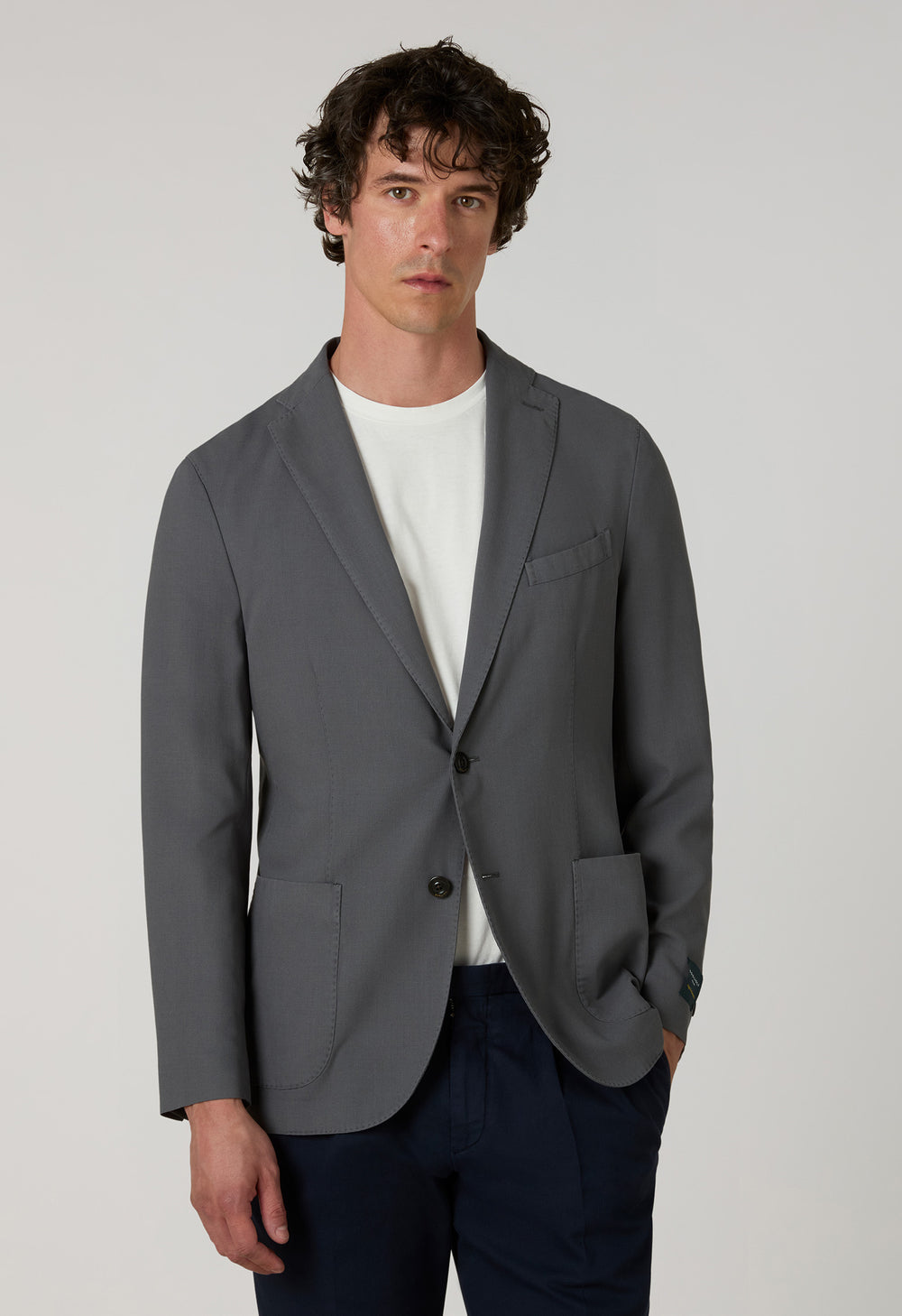 Graue K-Jacket aus High-Performance-Hopsack