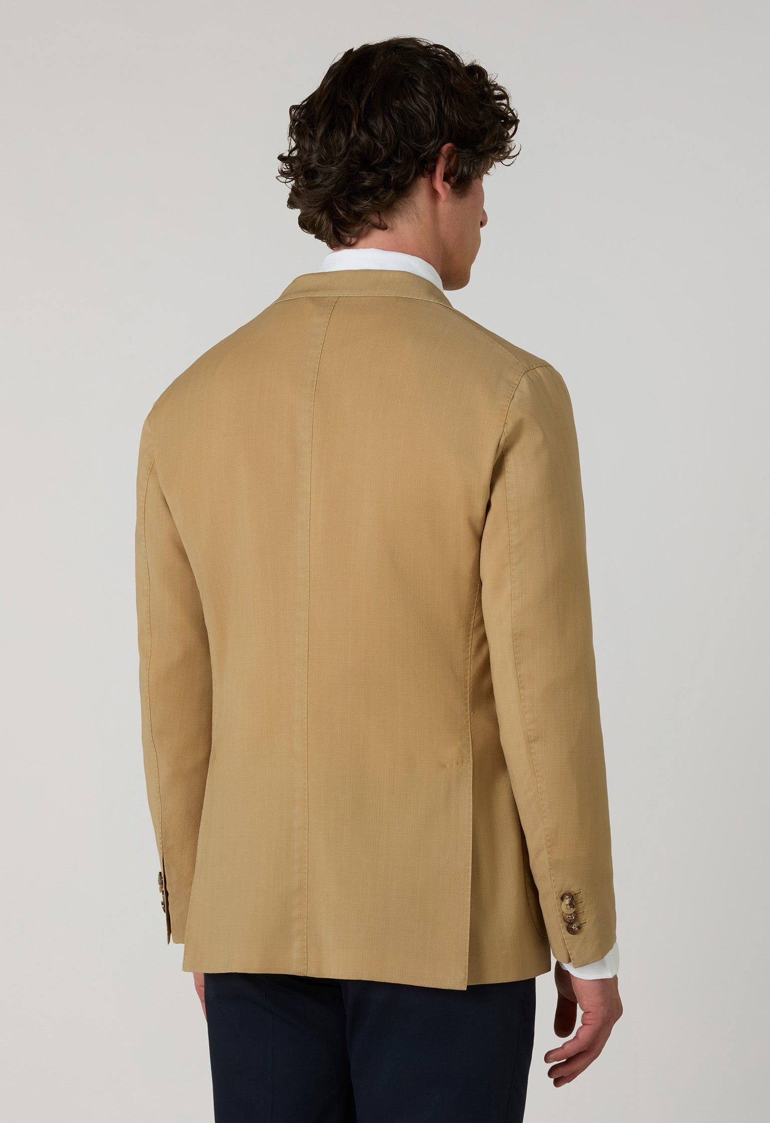 Beige K-Jacket aus High-Performance-Wolle-Kaschmir