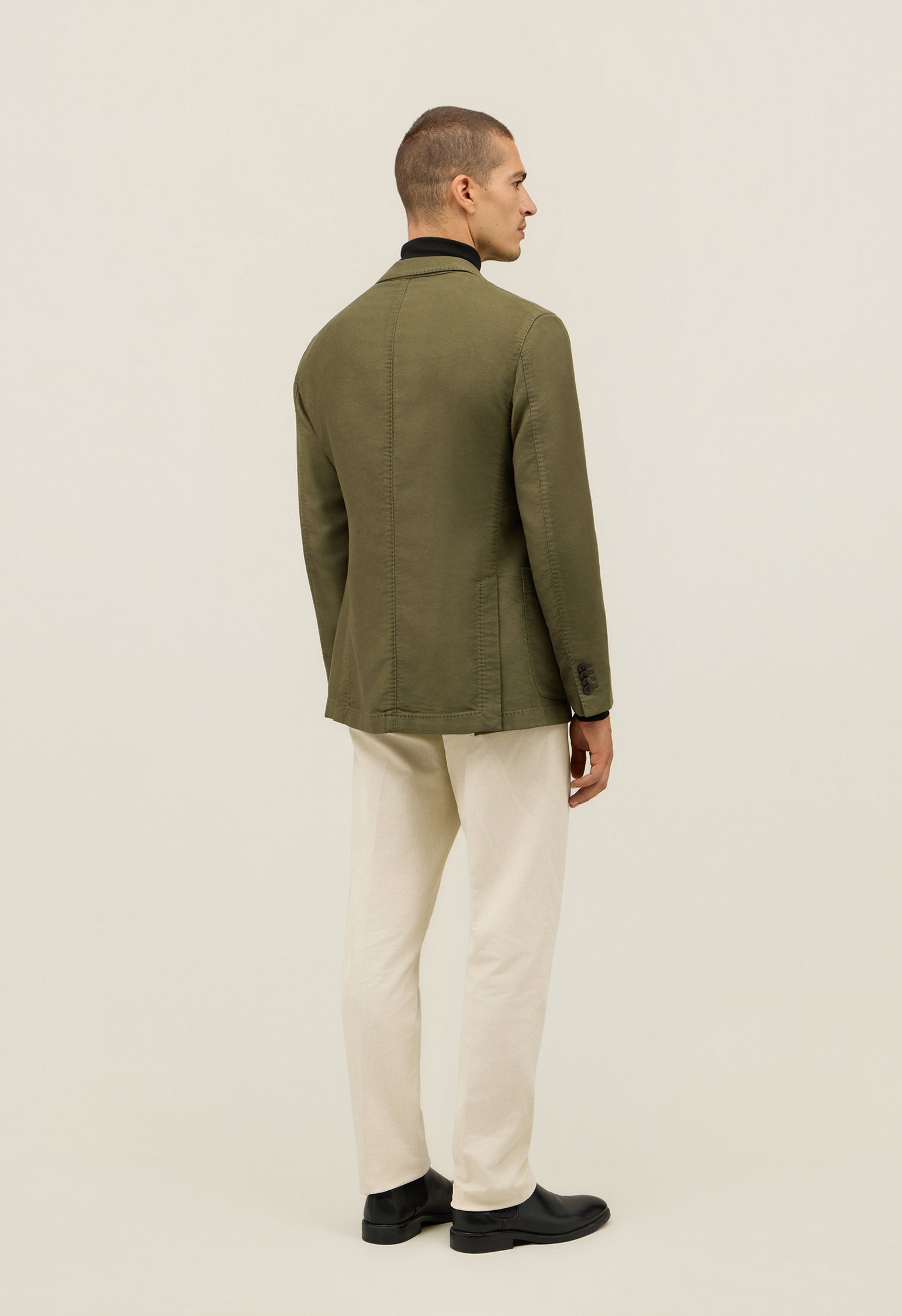 Green Garment Dyed Moleskin K-Jacket