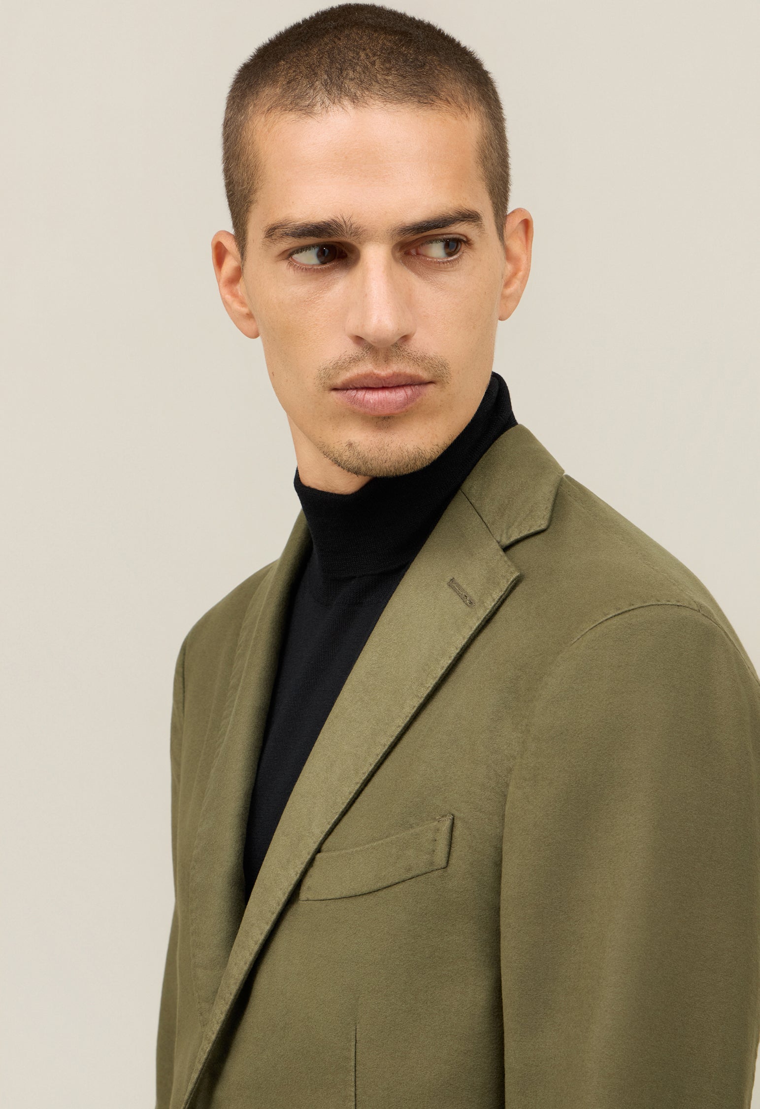 Green Garment Dyed Moleskin K-Jacket