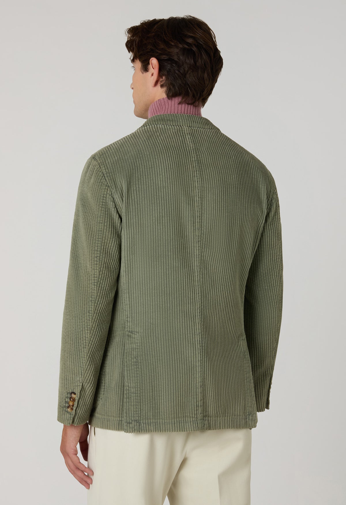 Green Garment Dyed Wide Wale Corduroy K-Jacket