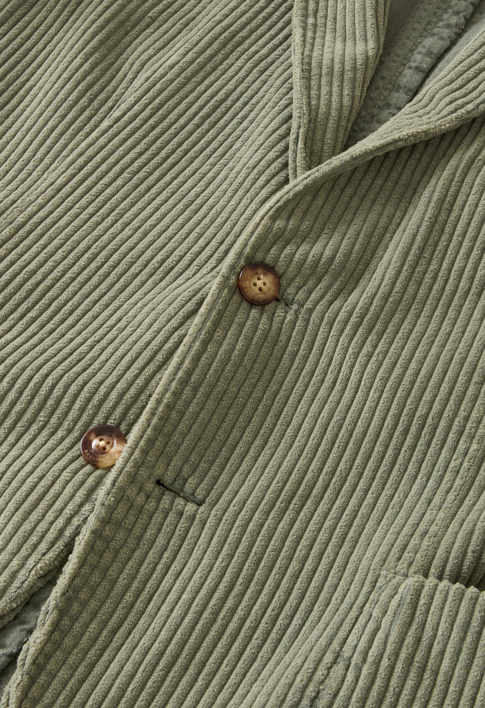 K-Jacket in velluto a costa larga tinto in capo verde
