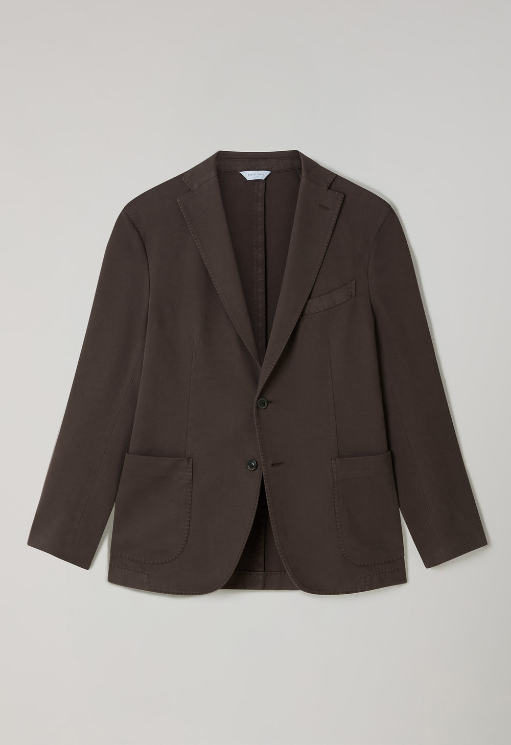 Dark Brown Garment Dyed Soft Cotton K-Jacket