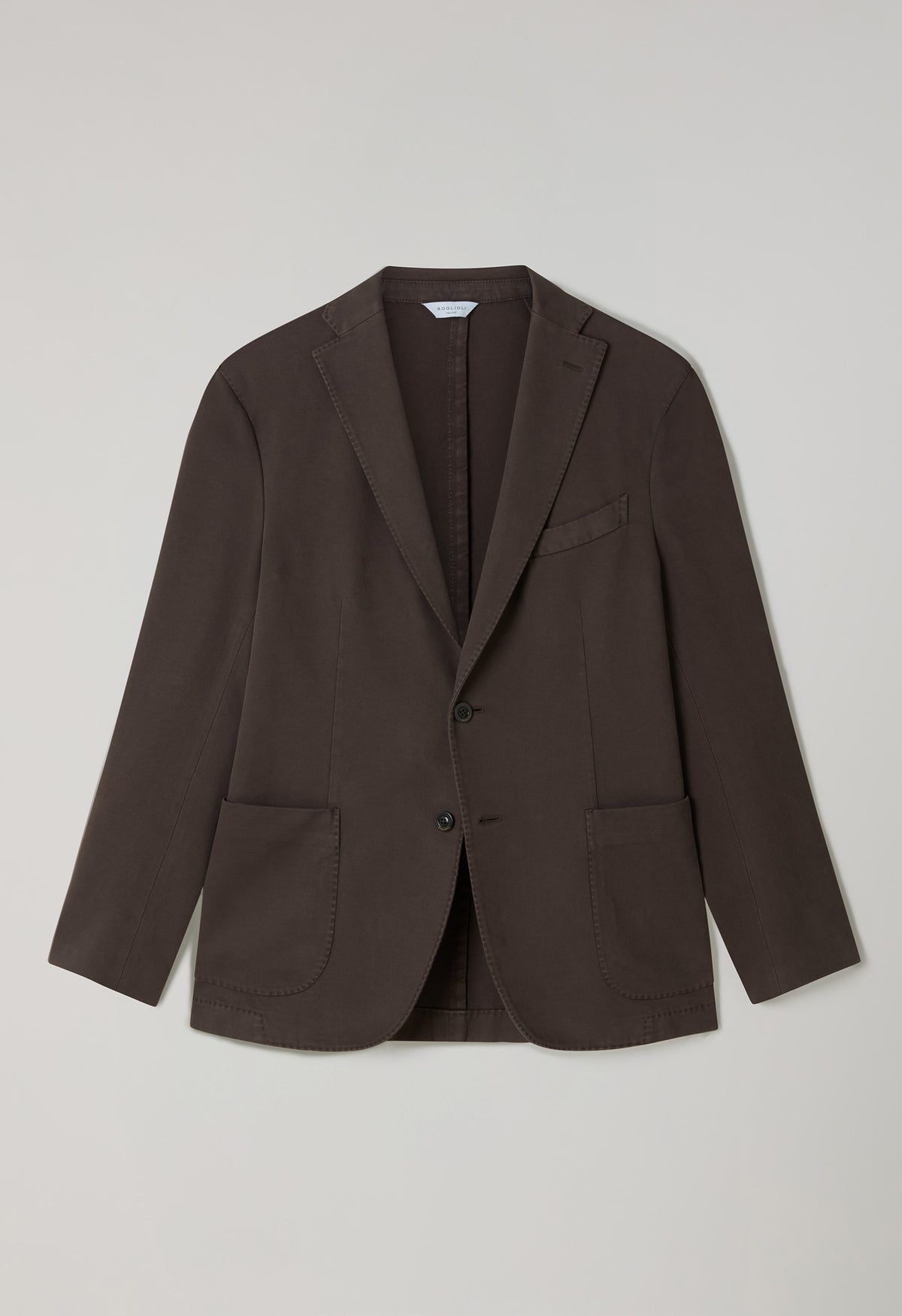 Dark Brown Garment Dyed Soft Cotton K-Jacket