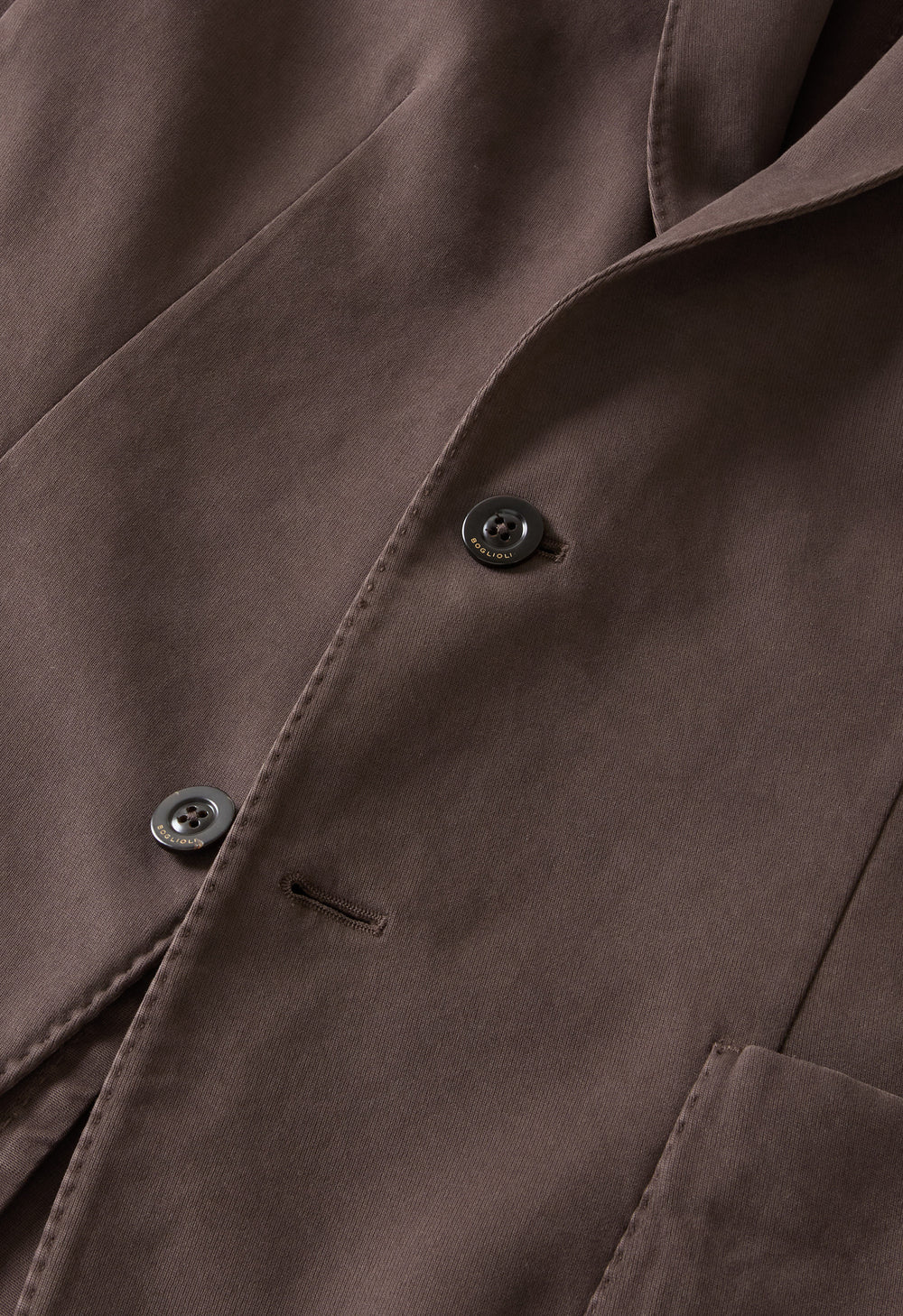 Dark Brown Garment Dyed Soft Cotton K-Jacket