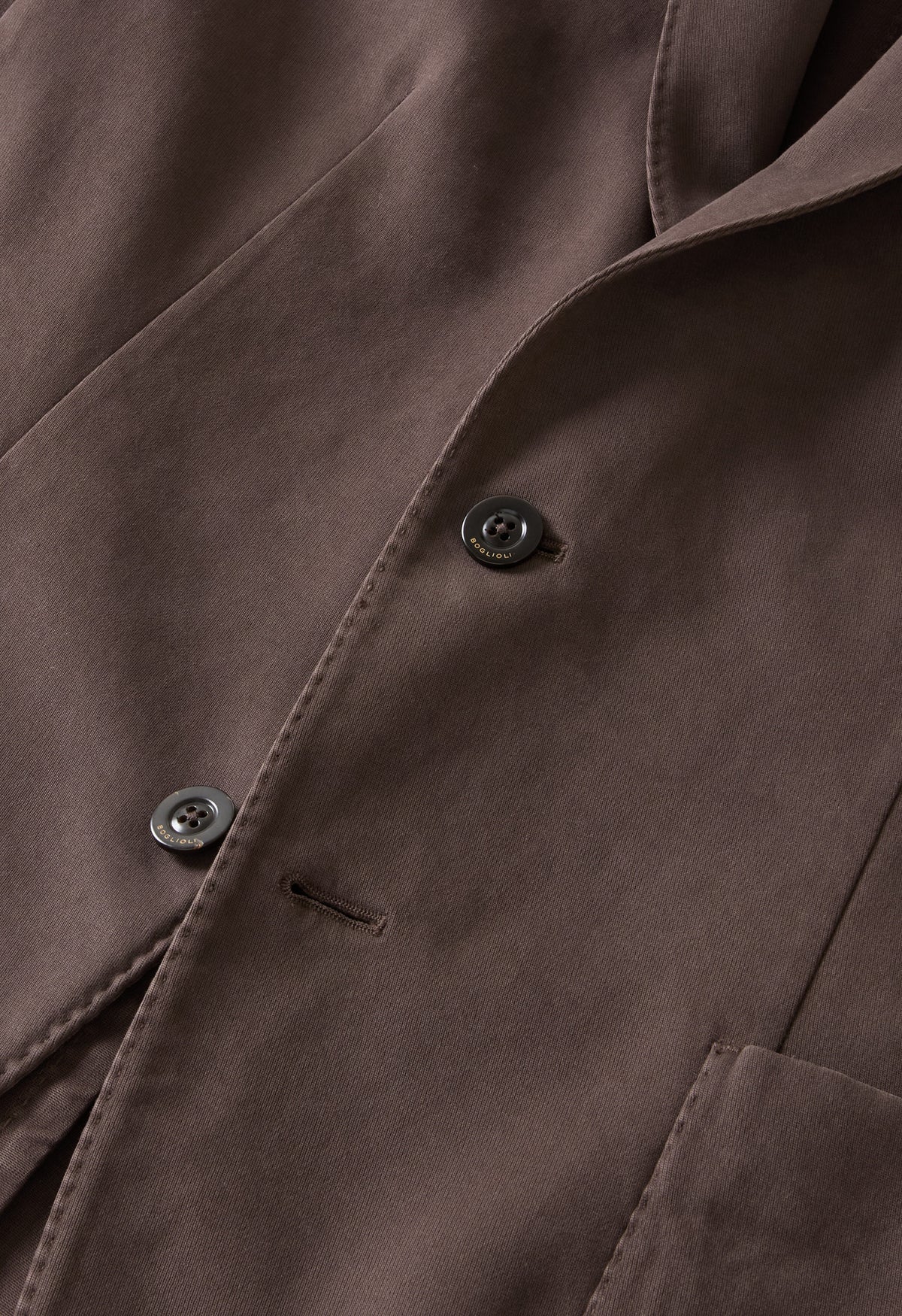 Dark Brown Garment Dyed Soft Cotton K-Jacket