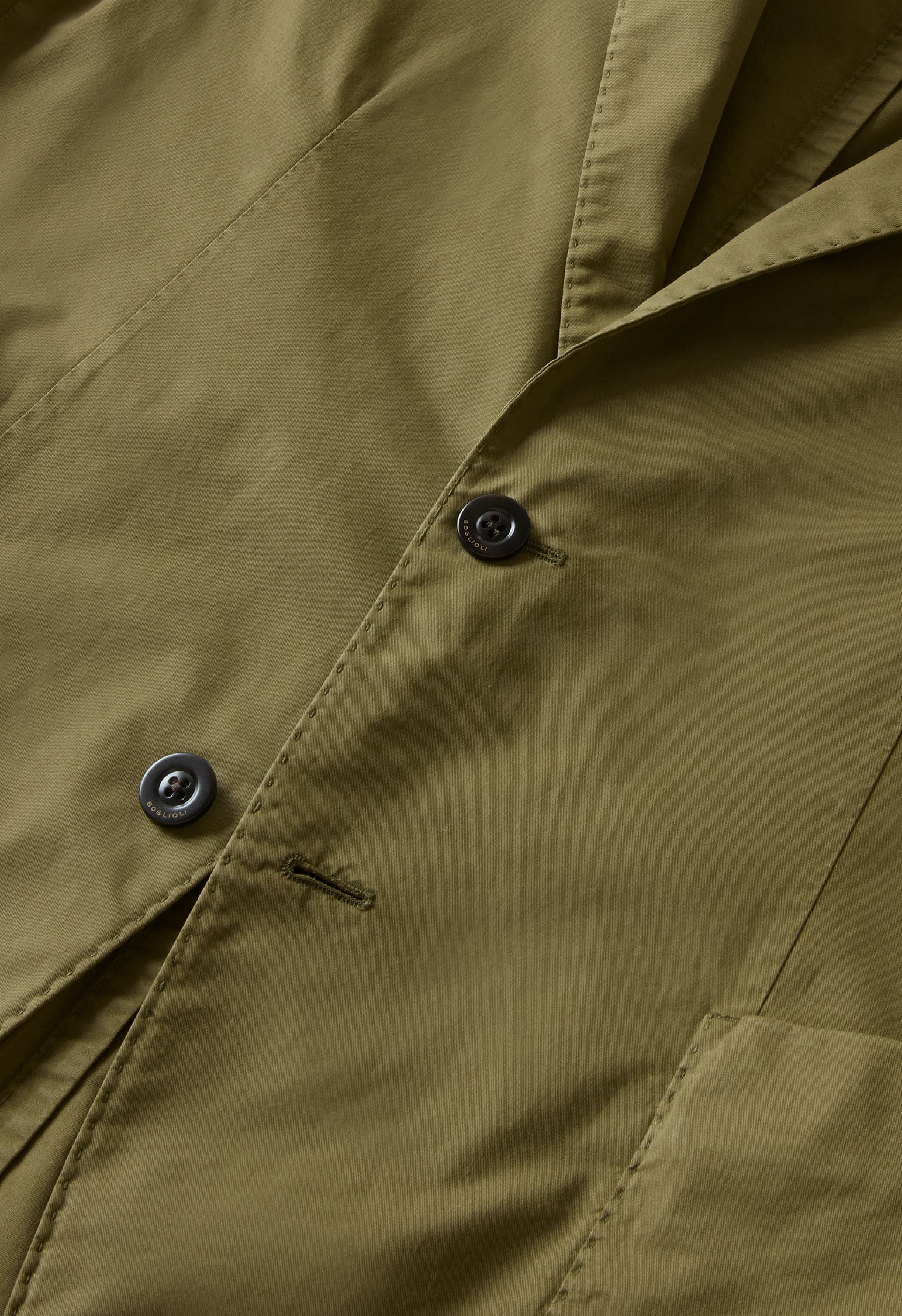 Green Garment-dyed cotton K-Jacket | Boglioli® – BoglioliMilano