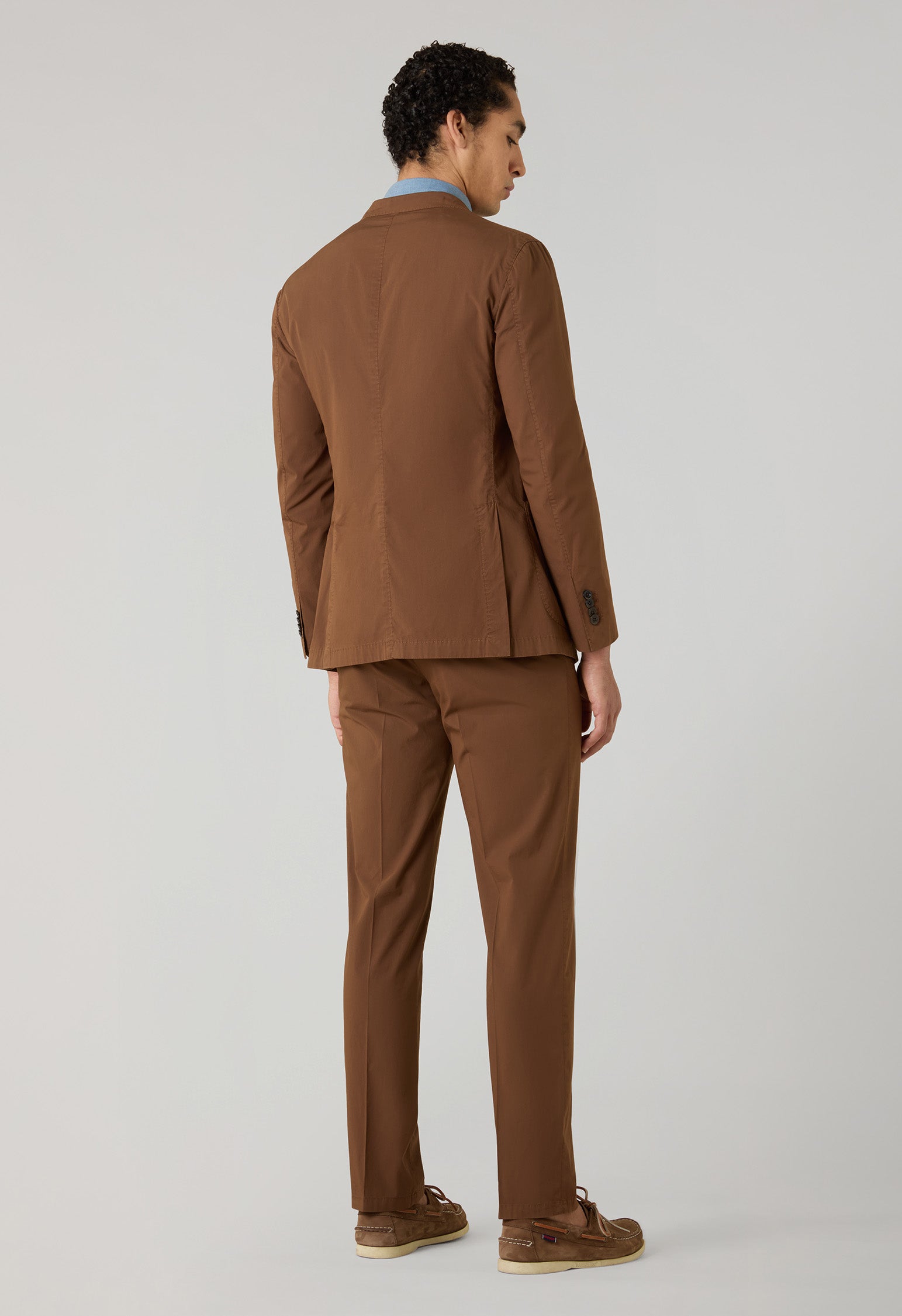 Abito K-Jacket in popeline tinto in capo marrone