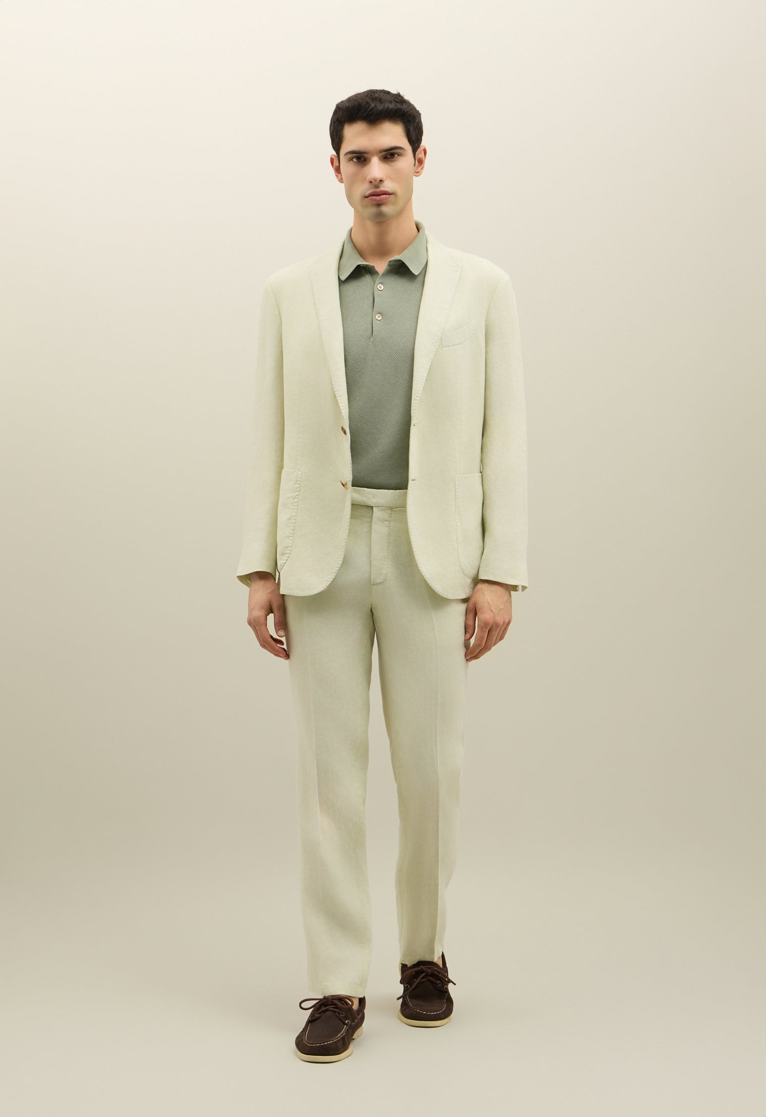 Abito K-Jacket in lino Tinto Terra verde