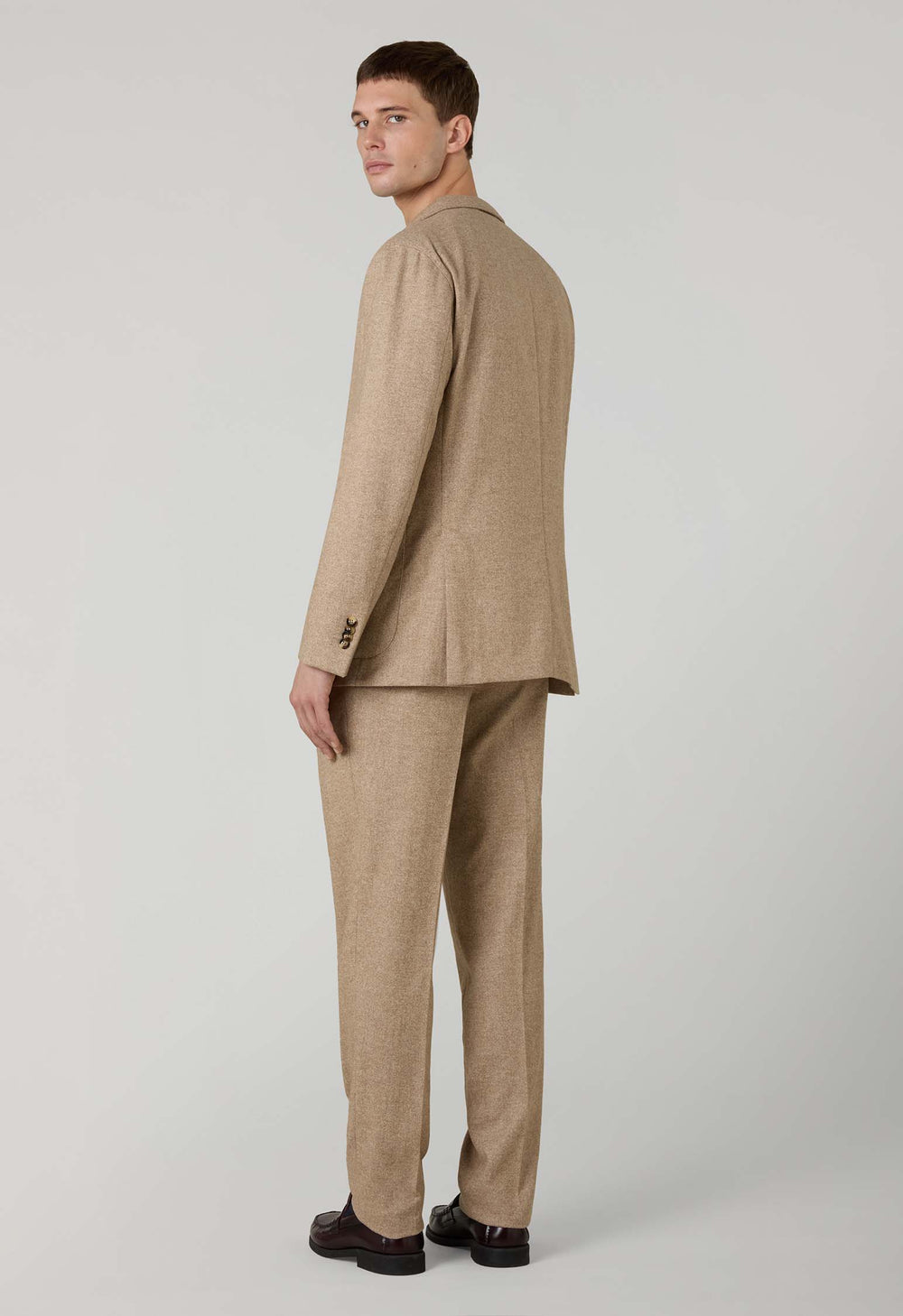 Beige blended Wool Silk K-Suit