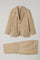 Beige blended Wool Silk K-Suit