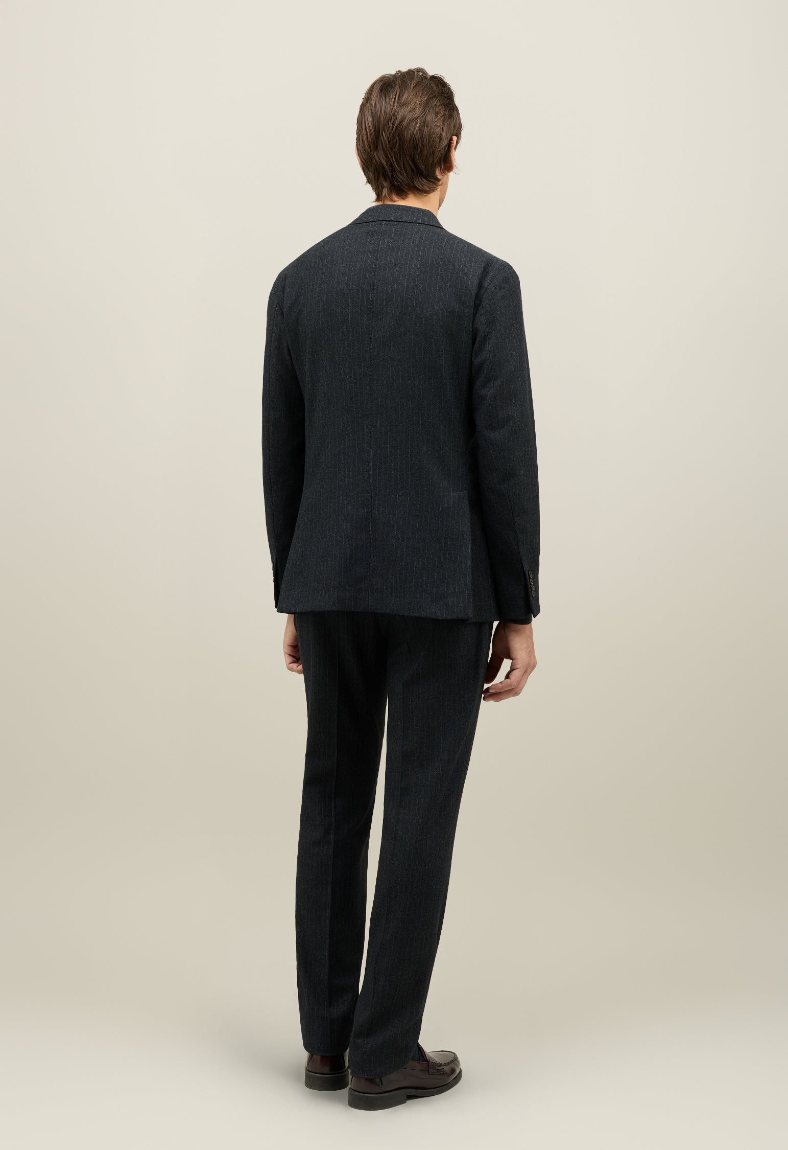Dark Grey Pinstripe Flannel K-Suit