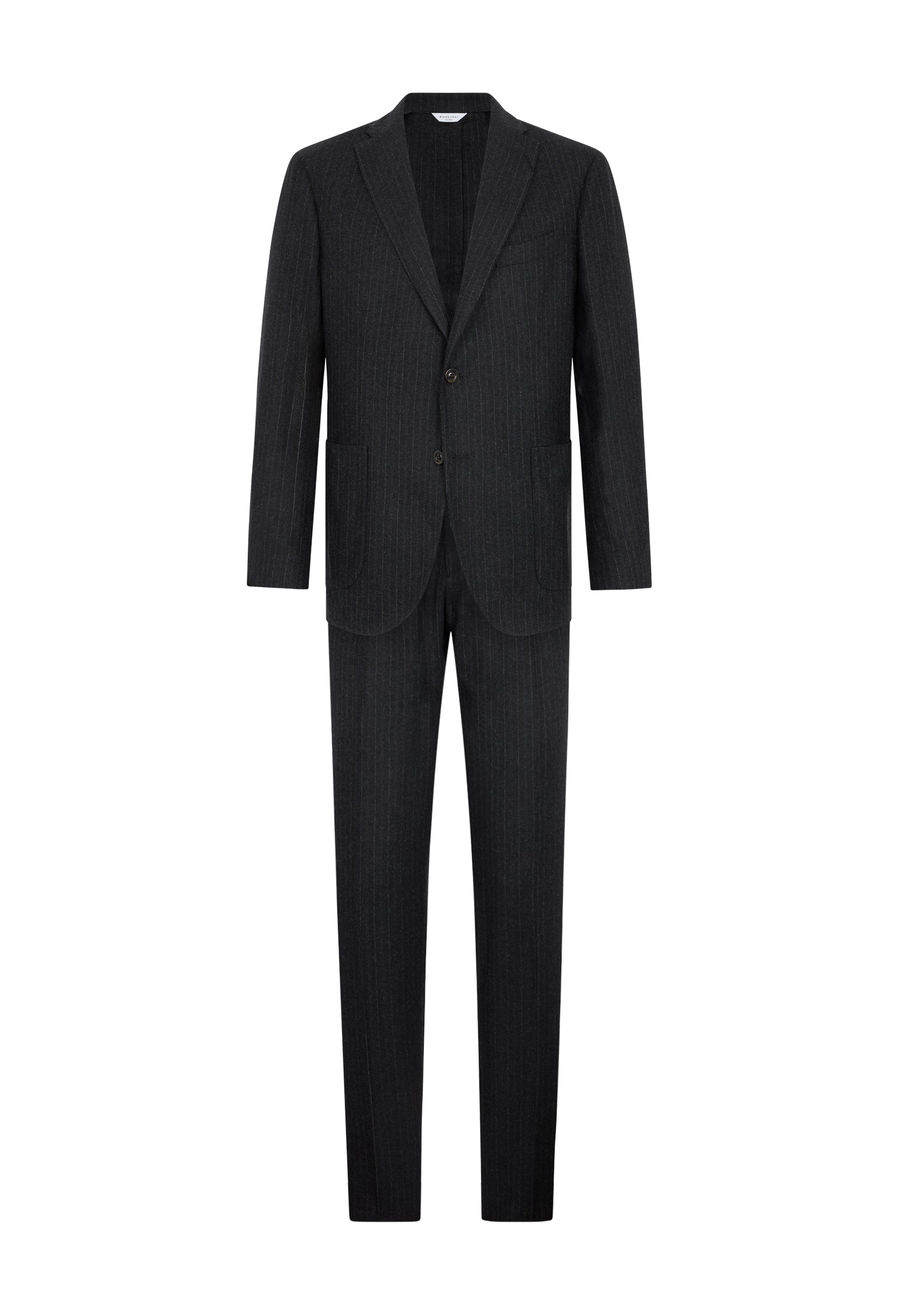 Dark Grey Pinstripe Flannel K-Suit