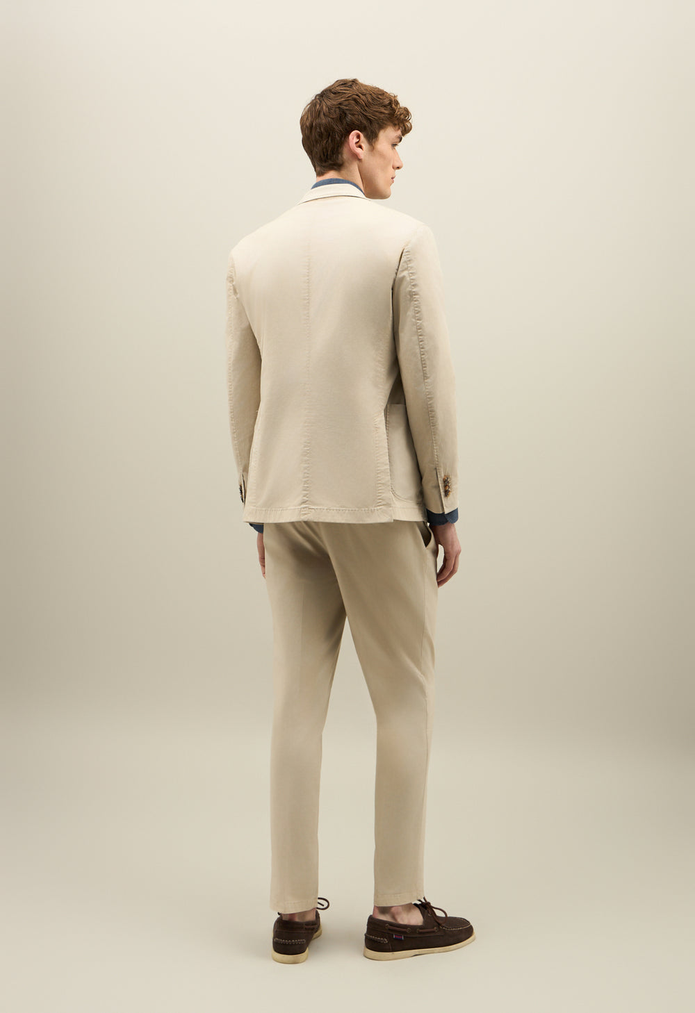 Abito K-Jacket in cotone tinto in capo beige