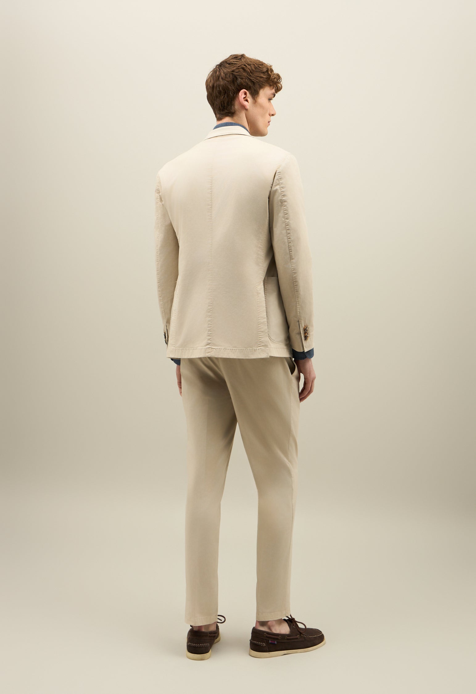 Abito K-Jacket in cotone tinto in capo beige