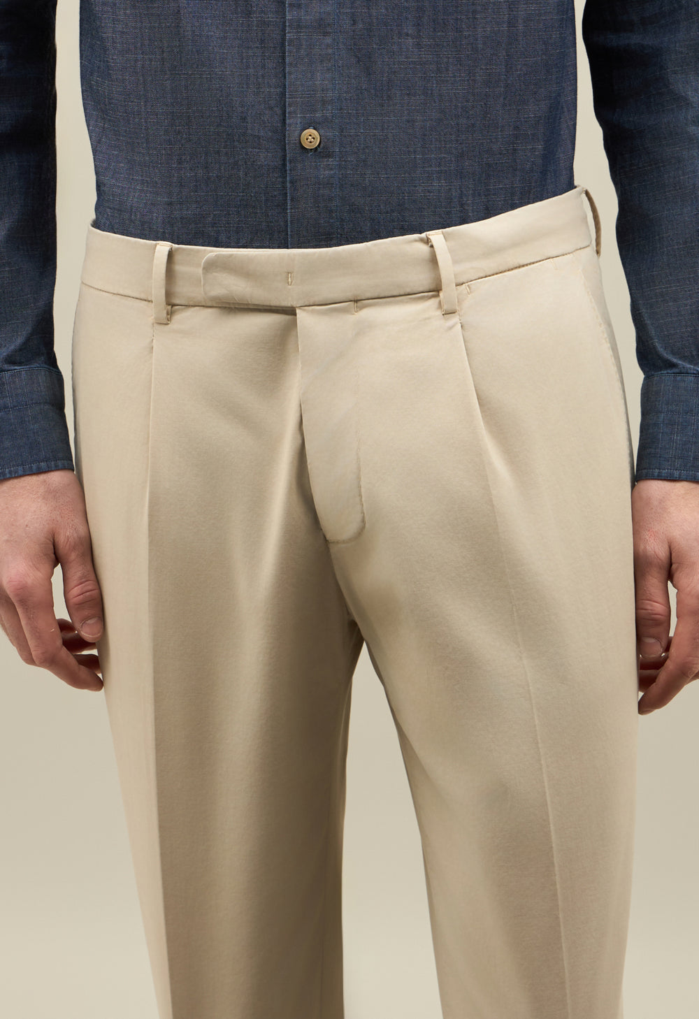 Abito K-Jacket in cotone tinto in capo beige