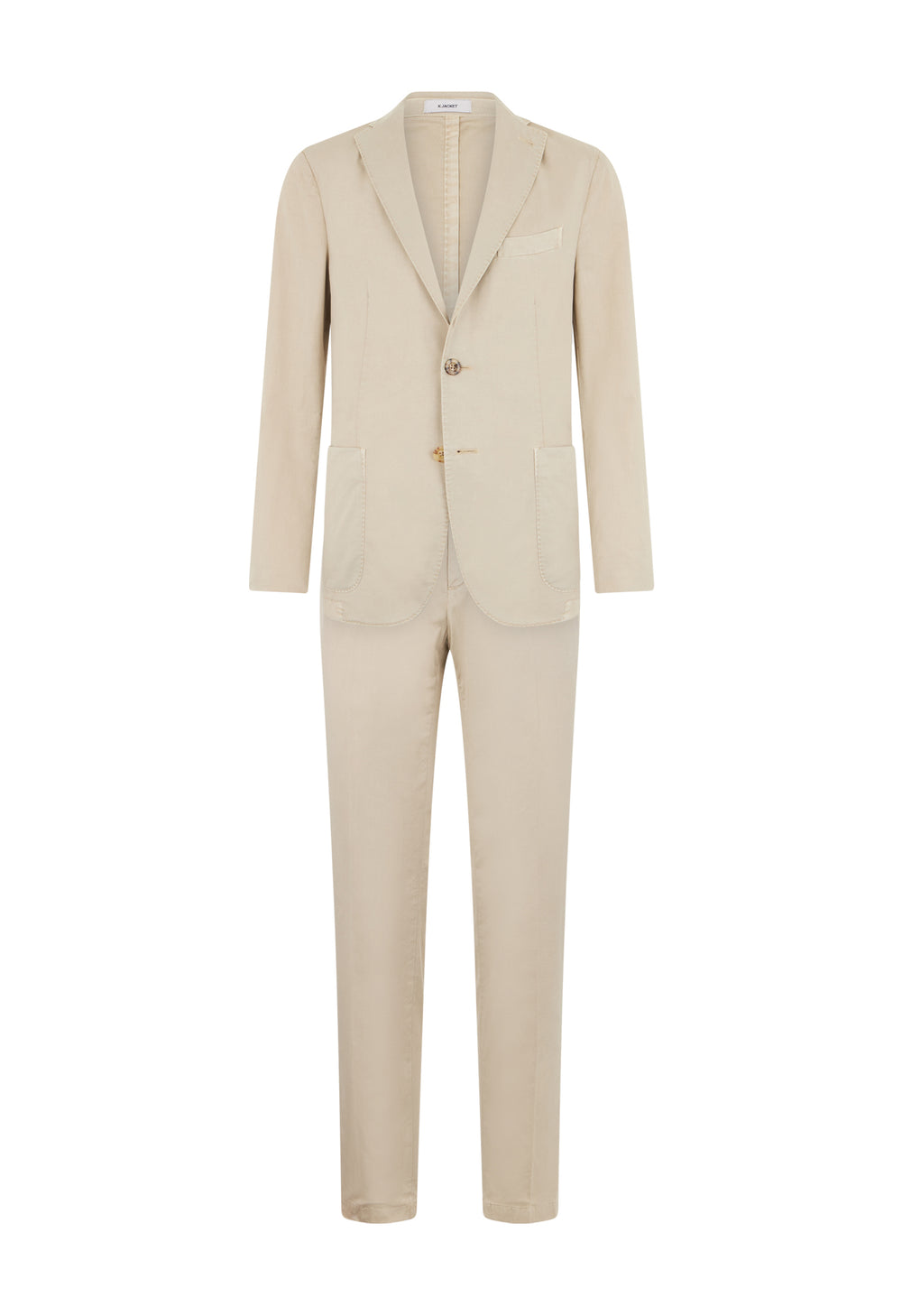Abito K-Jacket in cotone tinto in capo beige