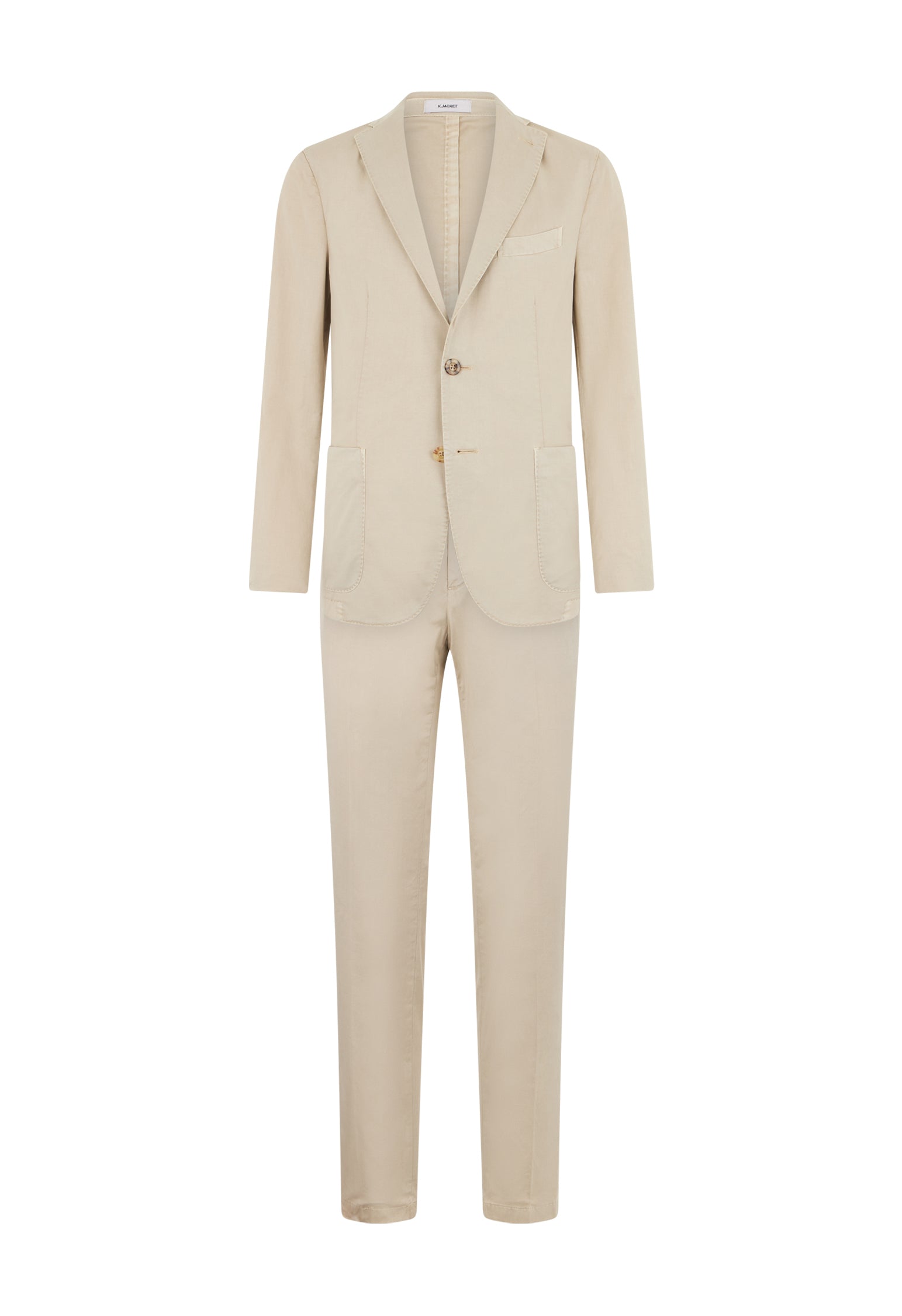 Abito K-Jacket in cotone tinto in capo beige