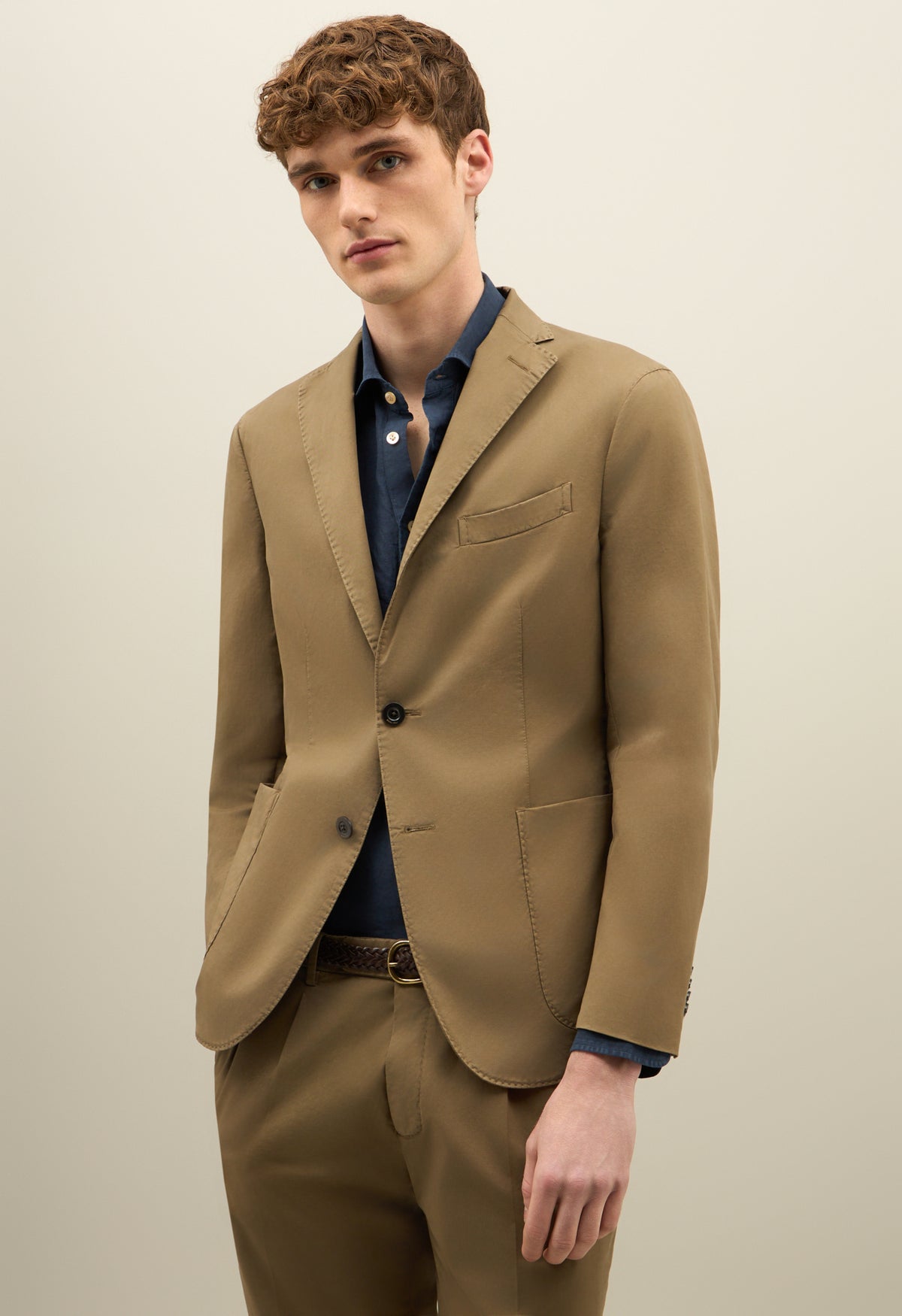 K Jacket Riendonut Brown Garment-dyed cotton K-Jacket suit | Boglioli® – BoglioliMilano