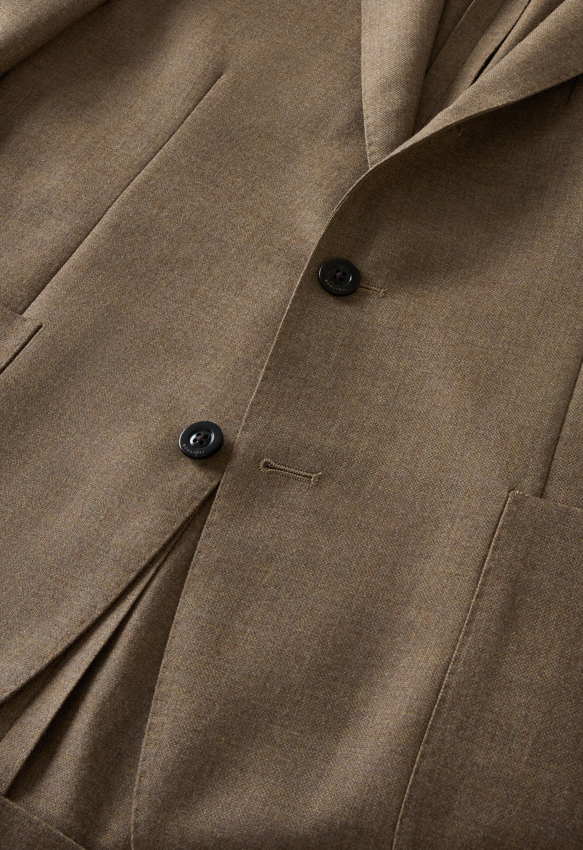 Beige Wool Hopsack K-Jacket