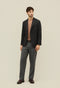 Dark Grey Prince of Wales blended Wool K-Jacket