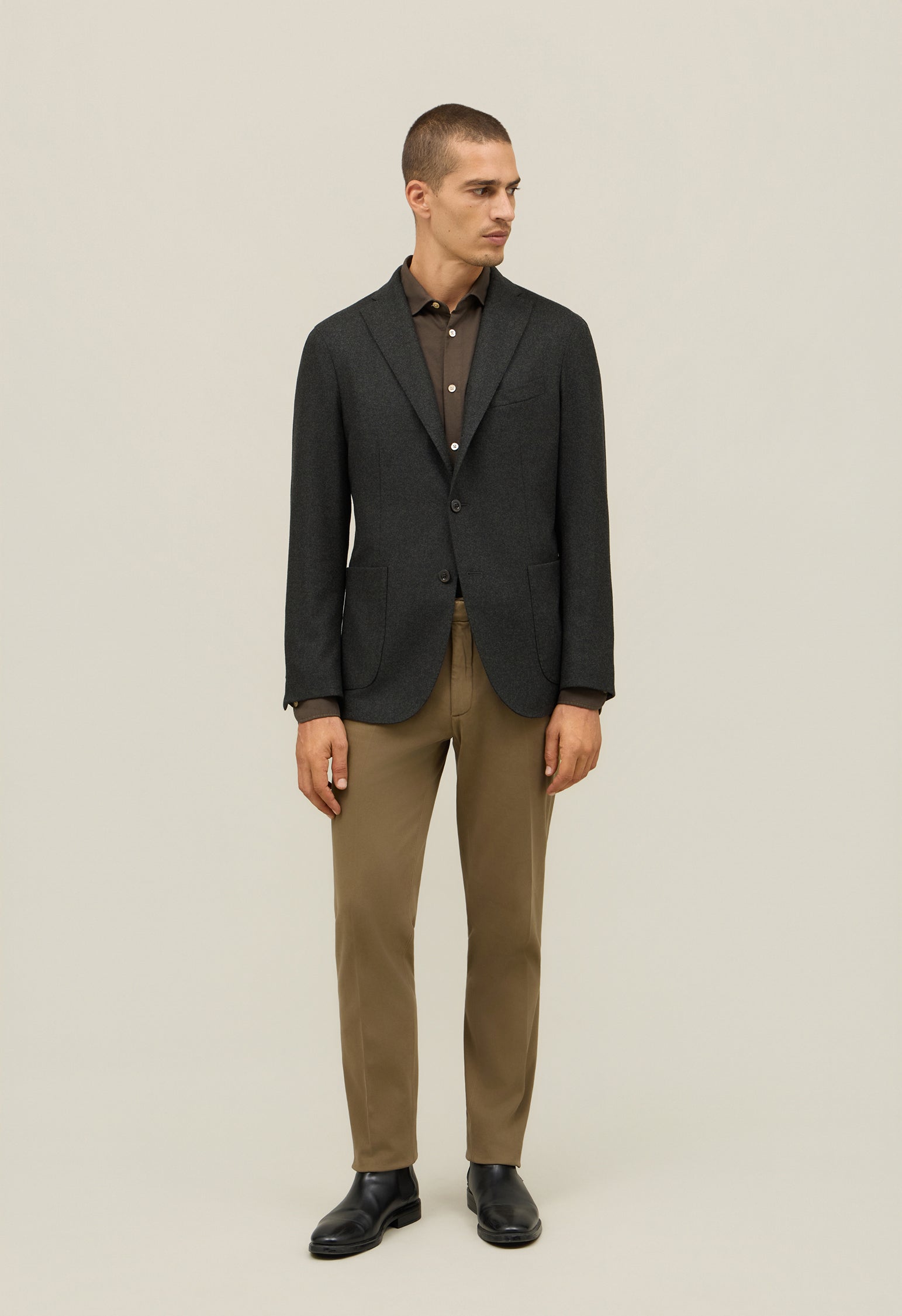 Dark Grey Flannel K-Jacket