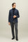 Blue Garment Dyed Cashmere micro-structure K-Jacket 
