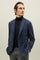 Blue Garment Dyed Cashmere micro-structure K-Jacket 