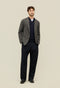 Grey Garment Dyed Cashmere micro-structure K-Jacket 