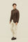 Brown Garment Dyed Cashmere K-Jacket