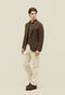 Brown Garment Dyed Cashmere K-Jacket