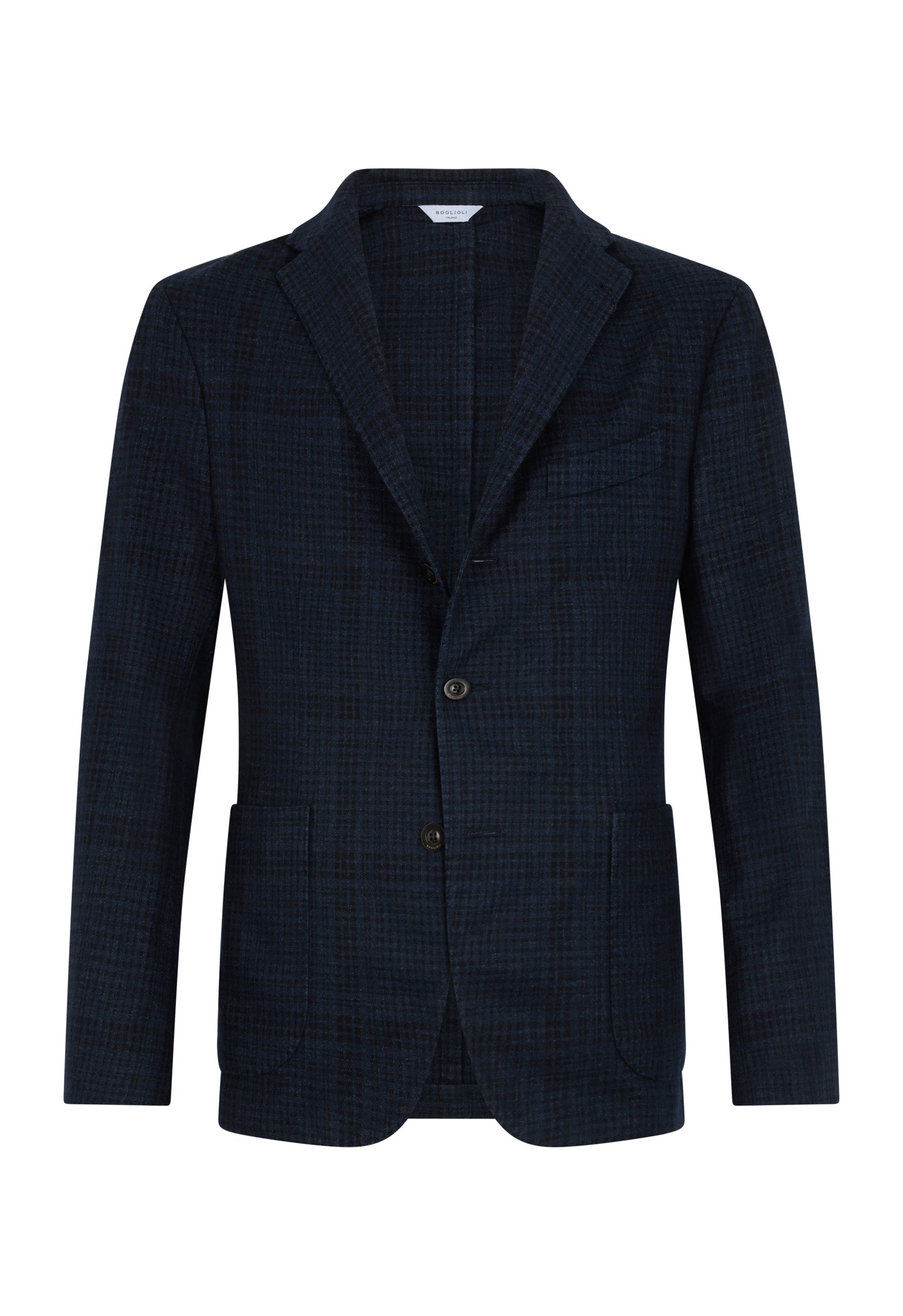 Blue Garment Dyed Wool check K-Jacket 