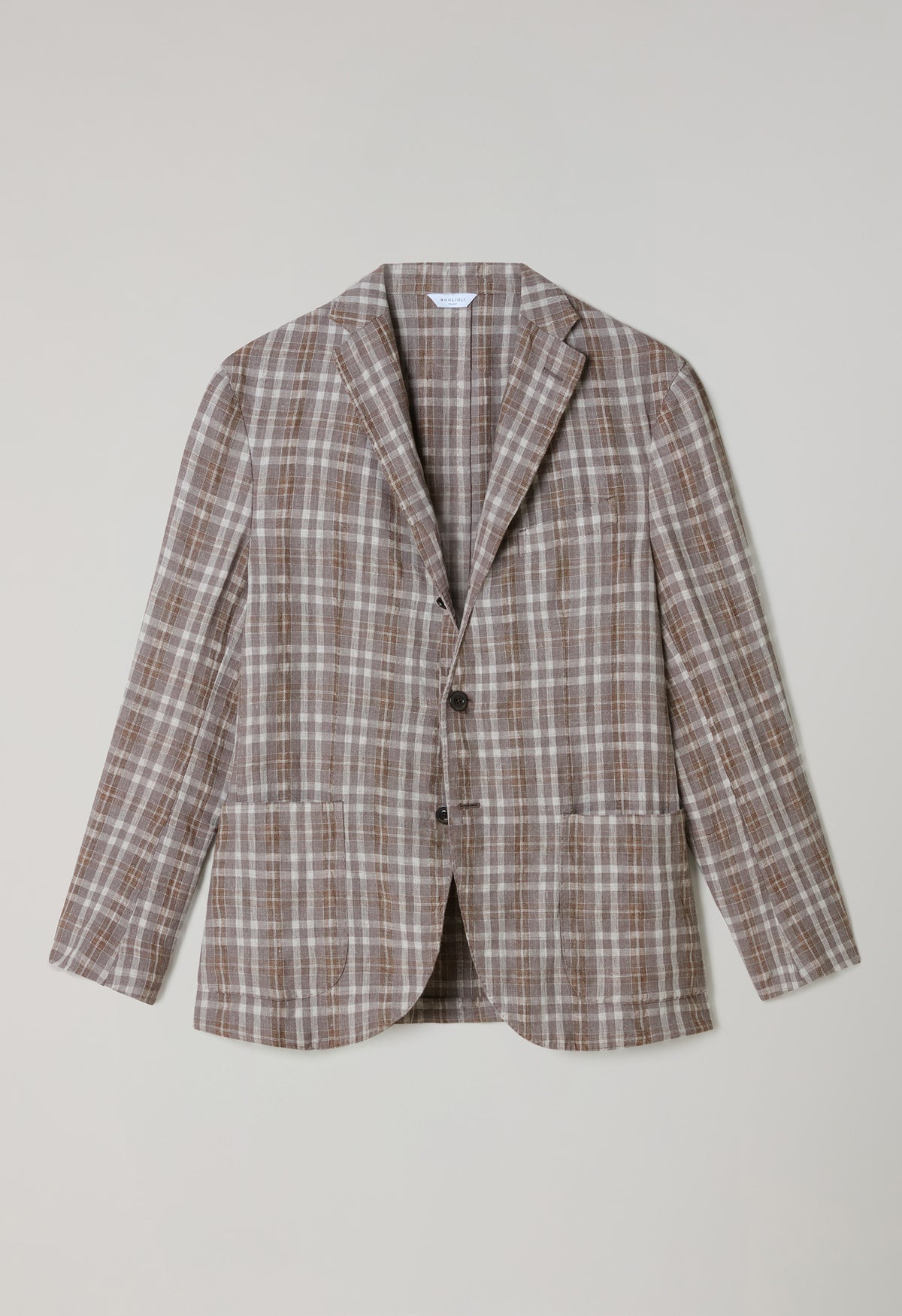 K Jacket Riendonut Tartan wool, linen and silk K-Jacket | Boglioli® – BoglioliMilano
