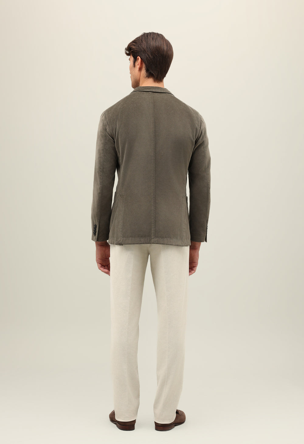 Brown Garment Dyed Velvet K-Jacket