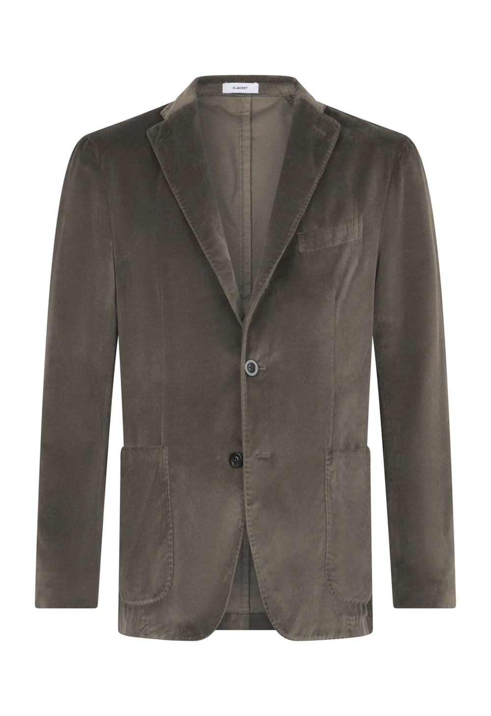 Brown Garment Dyed Velvet K-Jacket
