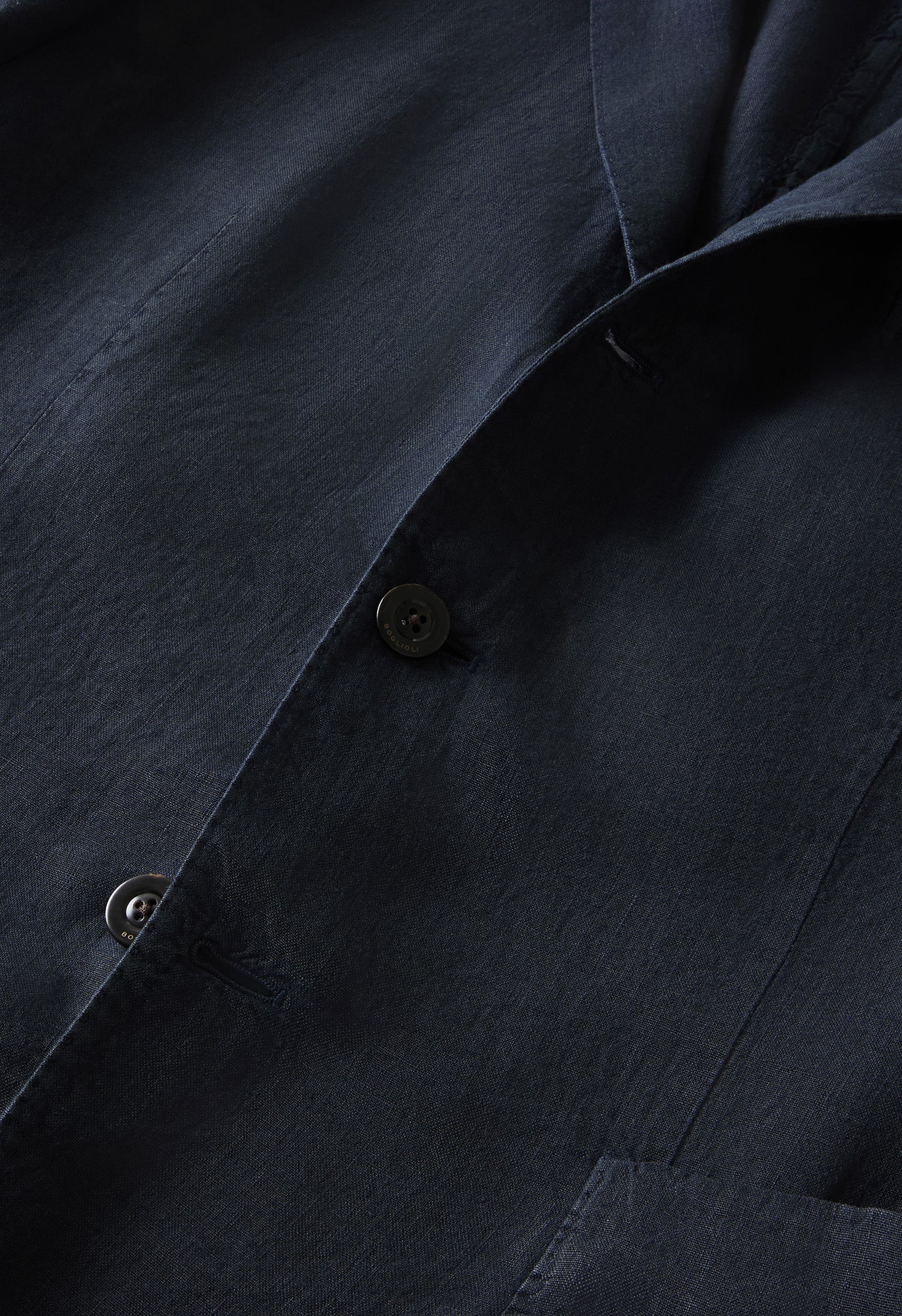 Blue Garment-dyed linen K-Jacket | Boglioli® – BoglioliMilano
