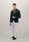 Blue Cotton blend Twill K-Jacket